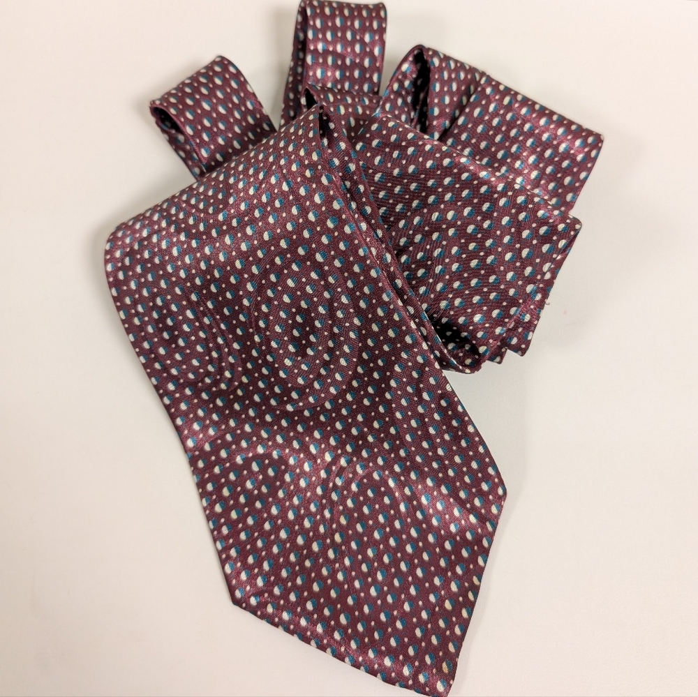 Christian Dior Monsieur Vintage Tie 80s 90s Abstract Swirl Geometric Retro - Picture 10 of 13